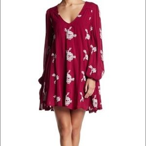 Free People Emma Embroidered Swing Dress